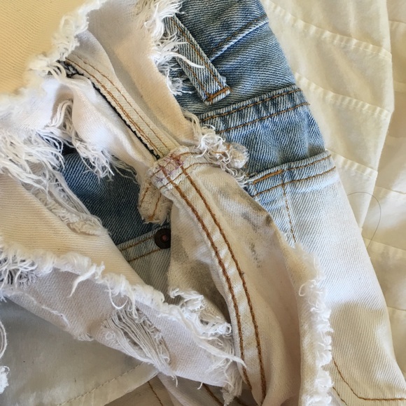 Ombré distressed high-waisted shorts - Picture 4 of 5